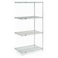 Nexel Wire Shelving Add-On, Poly-Z-Brite, 24W X 18D X 74H A18247Z